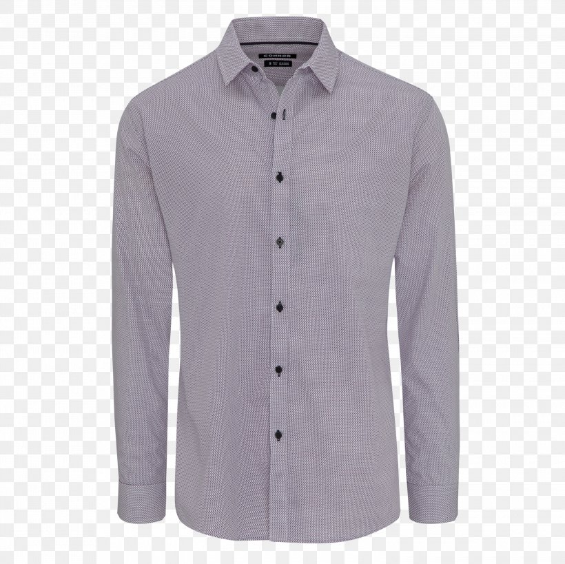 Long-sleeved T-shirt Dress Shirt Grey, PNG, 3000x2999px, Longsleeved Tshirt, Button, Collar, Dress Shirt, Grey Download Free
