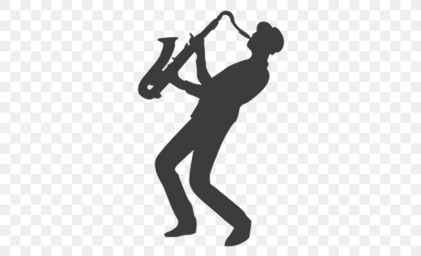 Saxophone Silhouette Musician Trumpet, PNG, 500x500px, Watercolor, Cartoon, Flower, Frame, Heart Download Free