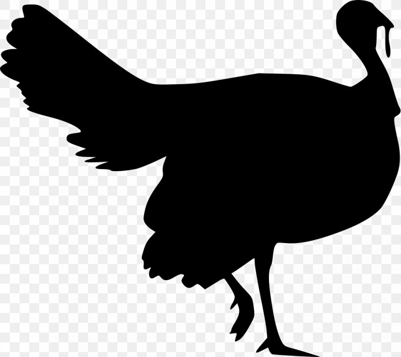 Stencil Turkey Meat Silhouette Rooster Clip Art, PNG, 981x874px, Stencil, Artwork, Beak, Bird, Black And White Download Free