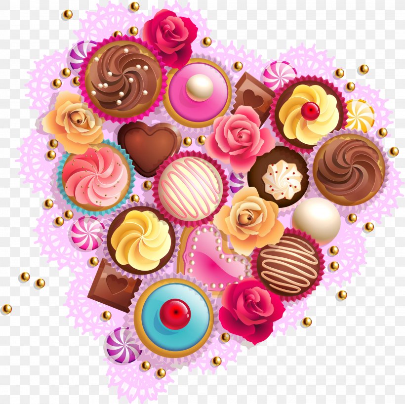 Lollipop Valentine's Day Cupcake Candy Heart, PNG, 2686x2682px, Lollipop, Biscuits, Bonbon, Cake, Candy Download Free