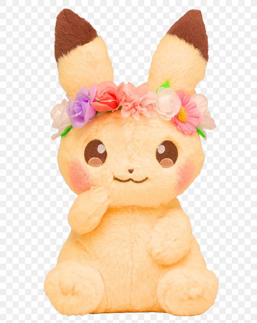 Pikachu Eevee The Pokémon Company Plush, PNG, 1136x1426px, Pikachu, Baby Toys, Doll, Easter, Easter Bunny Download Free