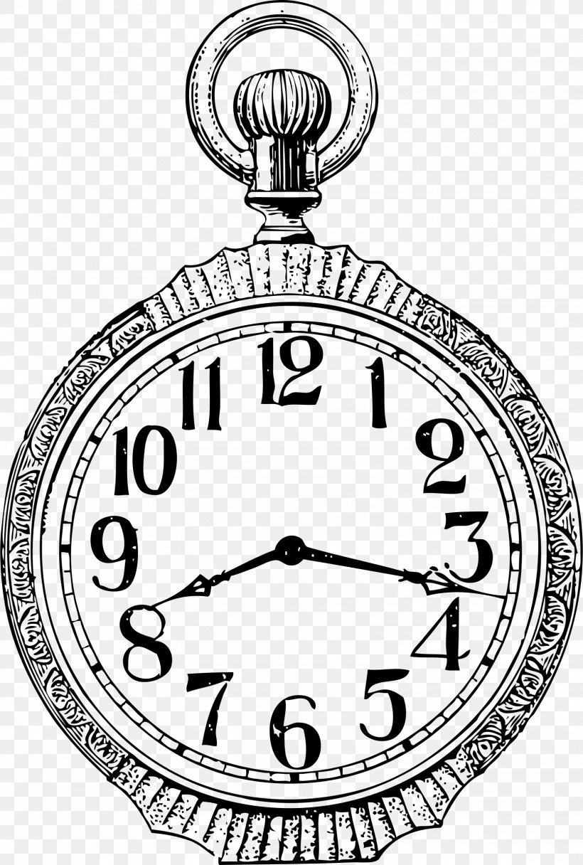 Pocket Watch Clip Art, PNG, 1618x2400px, Pocket Watch, Antique, Area, Black And White, Body Jewelry Download Free