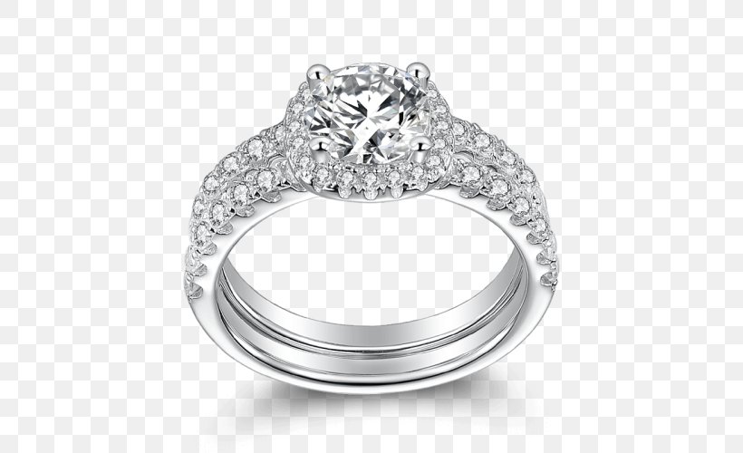 Wedding Ring Silver Engagement Ring, PNG, 500x500px, Ring, Body Jewellery, Body Jewelry, Bride, Diamond Download Free