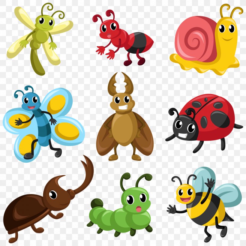 Insect Cartoon Royalty-free Clip Art, PNG, 1000x1000px, Insect, Animal Figure, Art, Cartoon, Drawing Download Free
