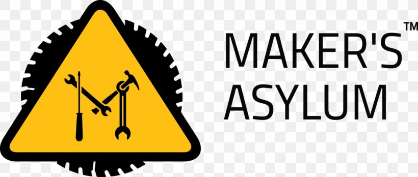 Logo Maker Faire Maker's Asylum Tool Yellow, PNG, 1200x510px, Watercolor, Cartoon, Flower, Frame, Heart Download Free