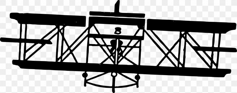 Airplane Wright Flyer Wright Brothers Clip Art, PNG, 2400x946px, Airplane, Aviation, Black And White, Mode Of Transport, Monochrome Photography Download Free