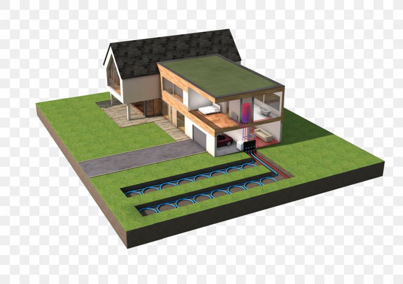 House Geothermal Heat Pump Roof, PNG, 1170x827px, House, Area, Central Heating, Diagram, Floor Download Free