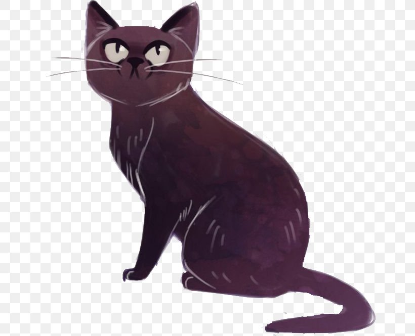 Black Cat Korat Bombay Cat Domestic Short-haired Cat Munchkin Cat, PNG, 666x665px, Black Cat, American Wirehair, Art, Asian, Bombay Download Free
