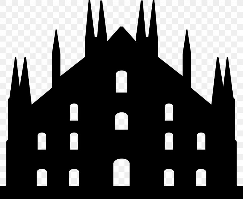 Milan Cathedral Vector Graphics Illustration Image, PNG, 980x802px, Milan Cathedral, Black And White, Brand, Drawing, Icon Design Download Free