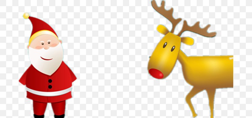 Reindeer Santa Claus Christmas Ornament, PNG, 698x386px, Reindeer, Advent, Advent Calendar, Christmas, Christmas Carol Download Free