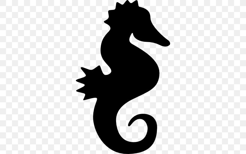 Seahorse Silhouette Clip Art, PNG, 512x512px, Seahorse, Animal, Black And White, Horse, Line Art Download Free