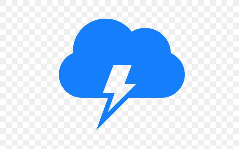 Lightning Cloud Symbol Thunderstorm, PNG, 512x512px, Lightning, Blue, Brand, Cloud, Cloud Computing Download Free