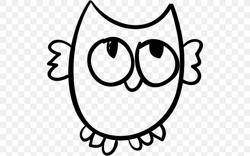 Owl Clip Art, PNG, 512x512px, Owl, Area, Beak, Black, Black And White Download Free