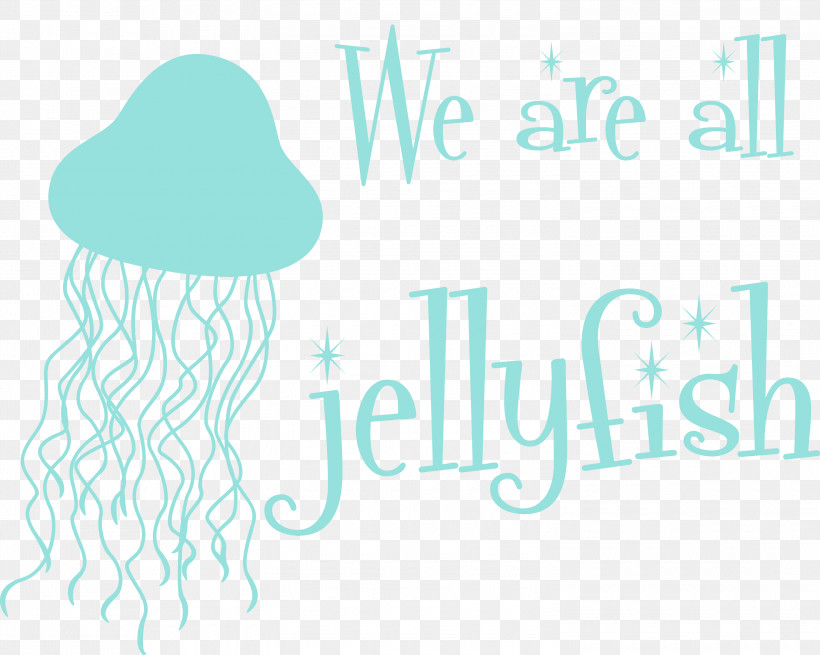 Logo Text Happiness Line Microsoft Azure, PNG, 3000x2398px, Jellyfish, Behavior, Happiness, Human, Line Download Free