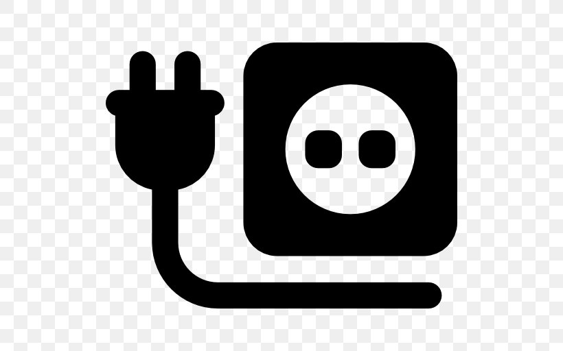 AC Power Plugs And Sockets Electricity Plug-in Electronics, PNG, 512x512px, Ac Power Plugs And Sockets, Black And White, Electric Current, Electrical Wires Cable, Electricity Download Free