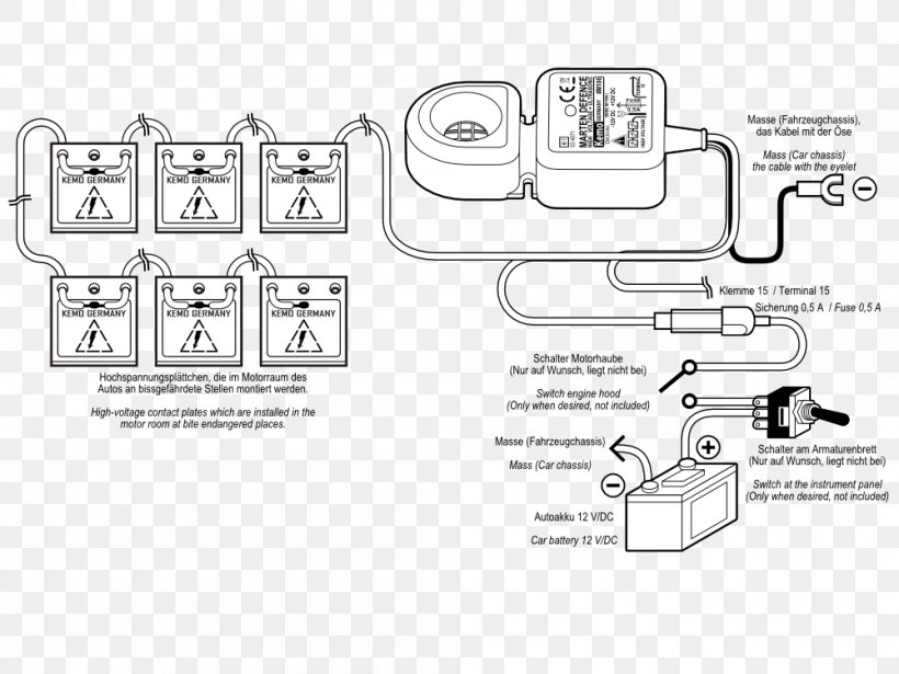 Car Marderabwehr Automotive Battery Motor Vehicle Chassis Ground, PNG, 1000x750px, Car, Area, Auto Part, Automotive Battery, Black And White Download Free