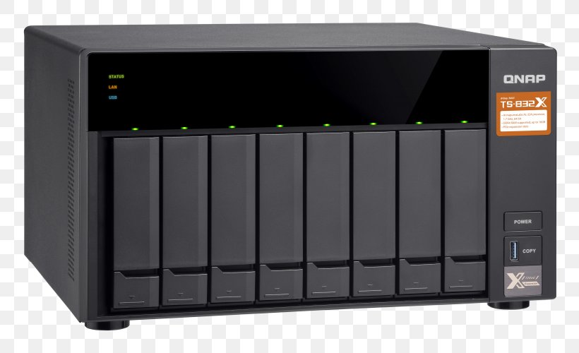 QNAP Desktop NAS TS-873-4G 8-Bay Network Storage Systems QNAP Systems, Inc. PCI Express Central Processing Unit, PNG, 800x500px, Network Storage Systems, Central Processing Unit, Disk Array, Electronic Device, Electronic Instrument Download Free