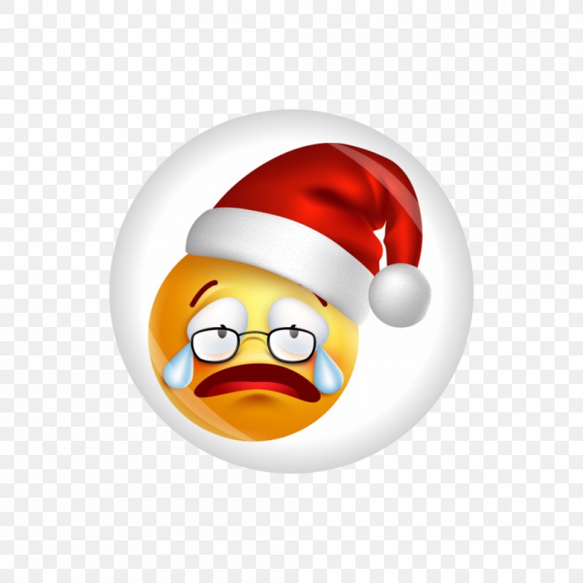 Smiley Emoticon Santa Claus Christmas Emoji, PNG, 1000x1000px, Smiley, Christmas, Christmas Ornament, Emoji, Emoji Movie Download Free
