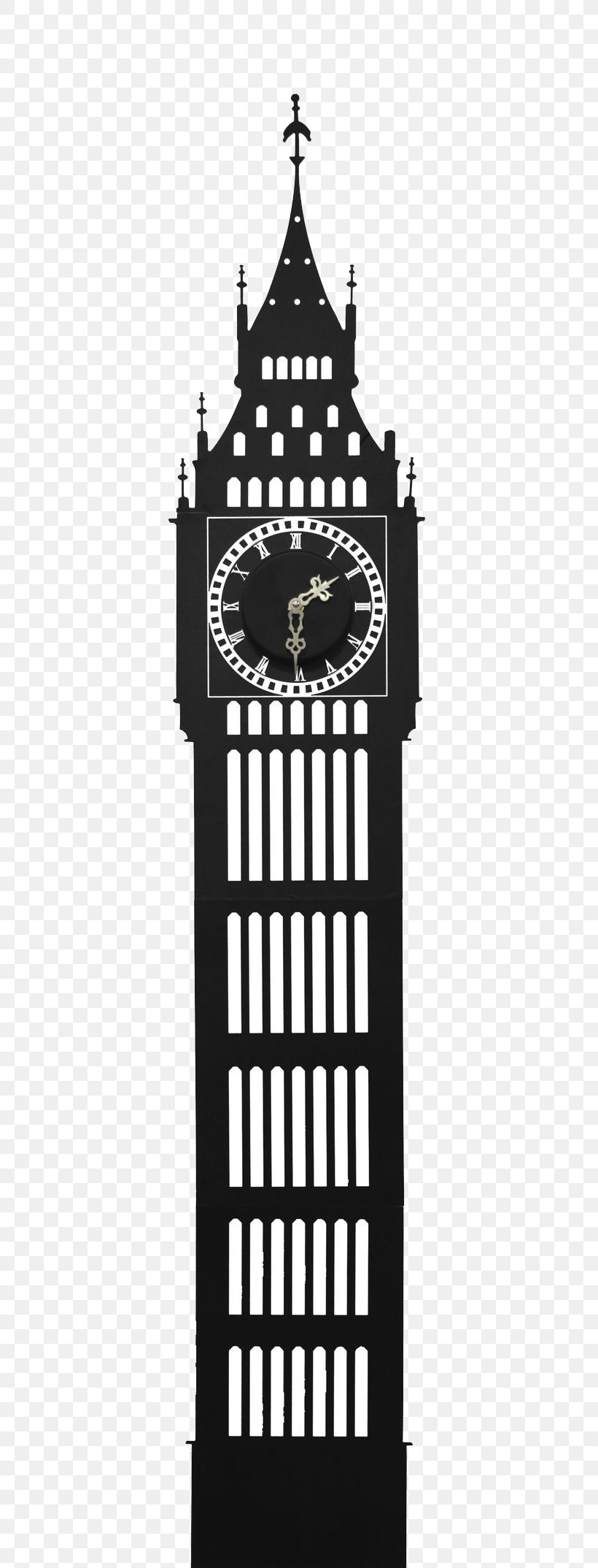 Big Ben Silhouette Wall Decal Clip Art, PNG, 736x2147px, Big Ben, Black And White, Clock, Clock Tower, Decal Download Free