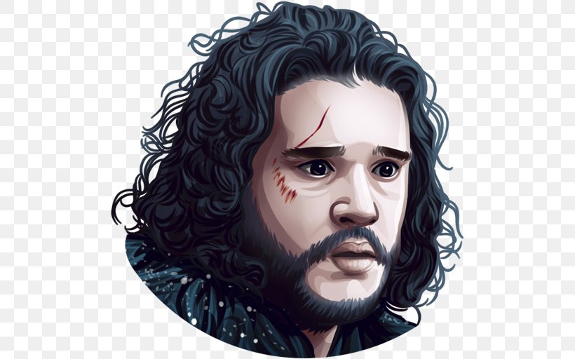 Game Of Thrones Jon Snow Daenerys Targaryen Sticker Telegram, PNG, 512x512px, Game Of Thrones, Beard, Black Hair, Chin, Daenerys Targaryen Download Free