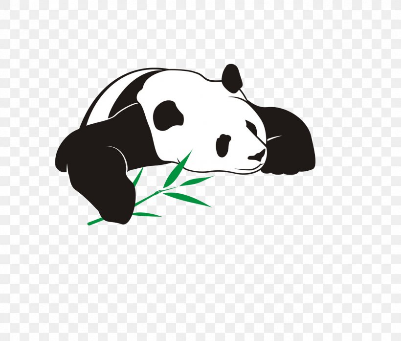 Giant Panda Bear Illustration, PNG, 1374x1168px, Giant Panda, Bamboo, Bear, Black, Carnivoran Download Free