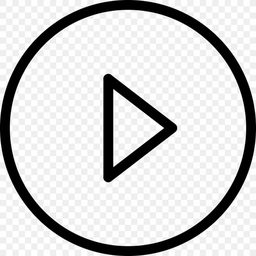 Video Player Media Player, PNG, 980x980px, Video Player, Area, Black, Black And White, Button Download Free