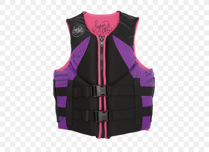 Hyperlite Wake Mfg. Life Jackets Wakeboarding Gilets Woman, PNG, 600x600px, Hyperlite Wake Mfg, Black, Clothing, Gilets, Jacket Download Free