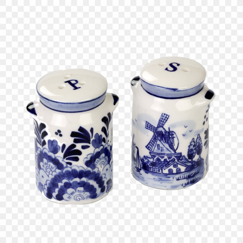 Delftware Ceramic Salt And Pepper Shakers Black Pepper, PNG, 1000x1000px, Delft, Antique, Black Pepper, Blue And White Porcelain, Blue And White Pottery Download Free