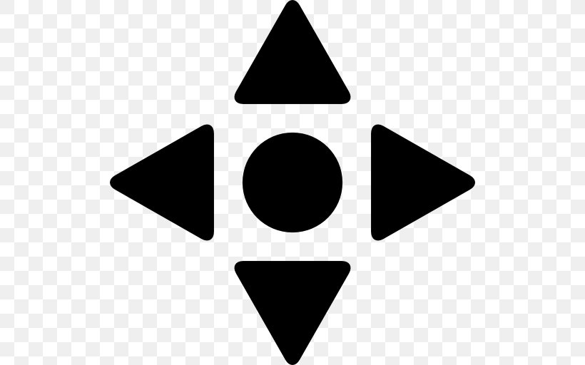 Triangle Point Symbol Disk, PNG, 512x512px, Triangle, Black, Black And White, Cardinal Direction, Disk Download Free