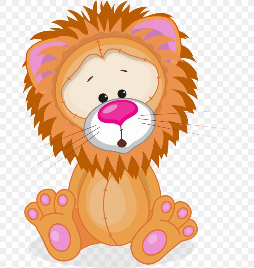 Lion Royalty-free Illustration, PNG, 1350x1424px, Watercolor, Cartoon, Flower, Frame, Heart Download Free