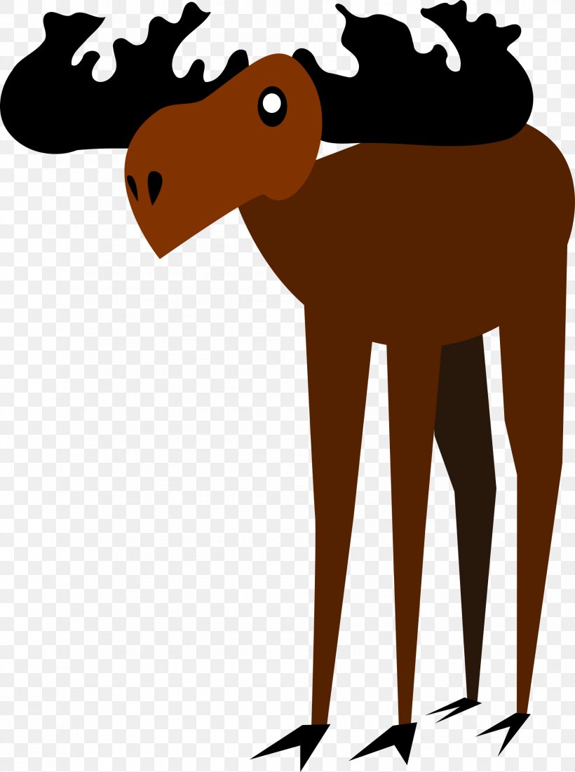 Moose Deer Clip Art, PNG, 1786x2400px, Moose, Antler, Beak, Cartoon, Deer Download Free