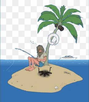 The Savage On The Island - Cartoon Illustration PNG