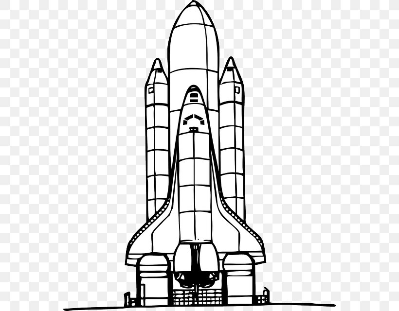 International Space Station Space Shuttle Clip Art, PNG, 562x640px, International Space Station, Area, Black And White, Drawing, Line Art Download Free