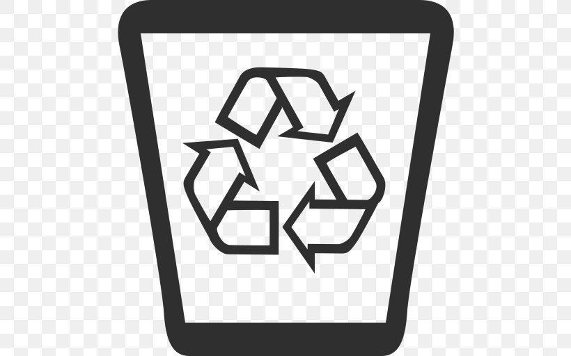 Recycling Symbol Waste Plastic Landfill, PNG, 512x512px, Recycling, Area, Black And White, Brand, Cotton Recycling Download Free