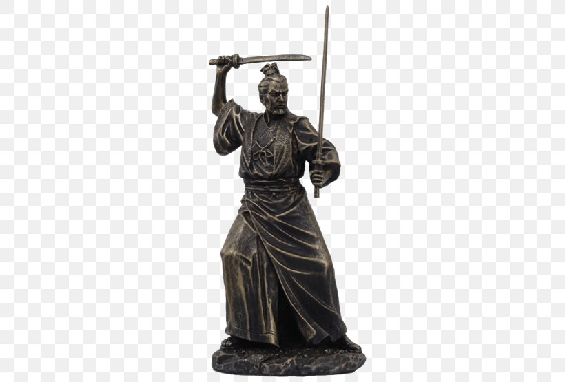 Statue Samurai Bronze Sculpture Figurine, PNG, 555x555px, Statue, Bronze, Bronze Sculpture, Bushido, Classical Sculpture Download Free