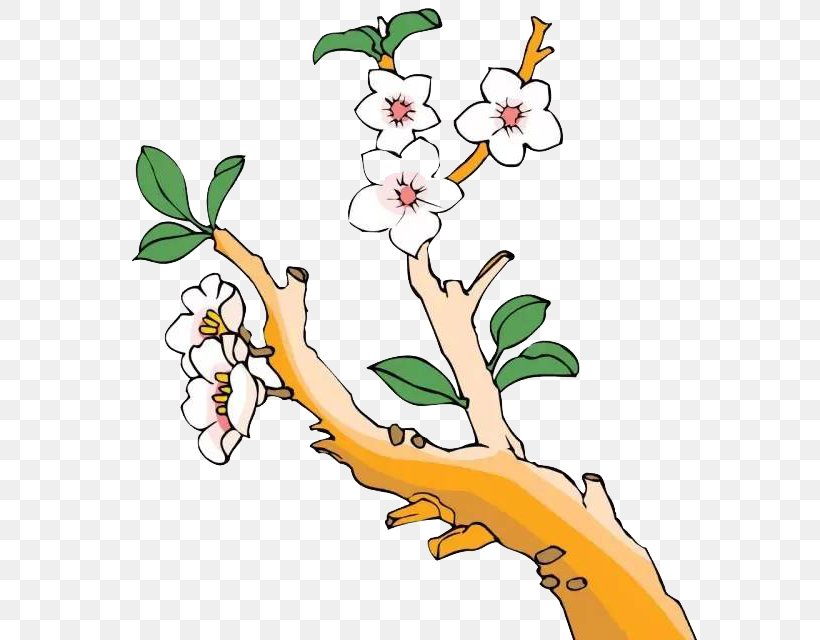 Blossoming Pear Tree Painting Illustration, PNG, 640x640px, Blossoming Pear Tree, Area, Art, Artwork, Branch Download Free