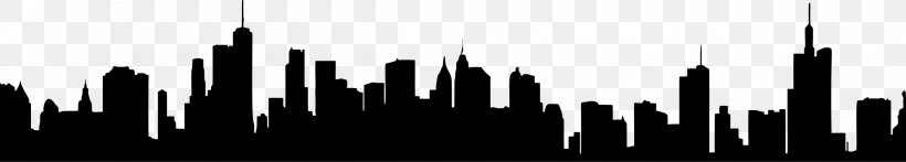 Cityscape Silhouette Skyline, PNG, 2400x432px, Cityscape, Architecture, Black And White, Building, City Download Free