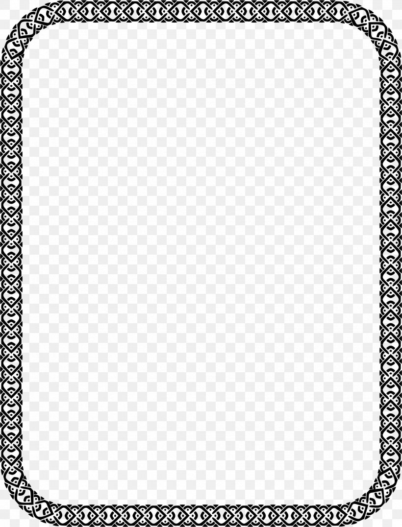 Picture Frames Decorative Borders Borders And Frames Clip Art, PNG, 1744x2290px, Picture Frames, Area, Black And White, Borders And Frames, Celtic Knot Download Free
