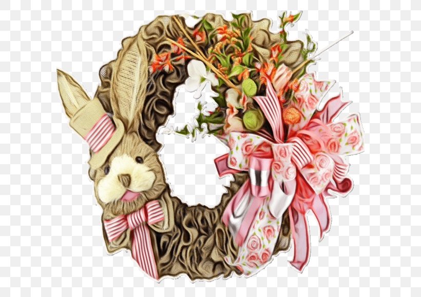 Floral Design Wreath Food, PNG, 600x579px, Floral Design, Anthurium, Christmas Decoration, Easter, Easter Bunny Download Free