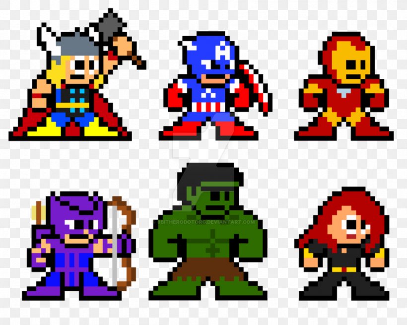 Hulk Clint Barton Marvel Avengers Alliance Pixel Art Marvel