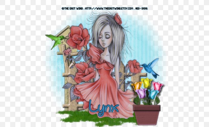 Illustration Cartoon Fairy Flowering Plant Fiction, PNG, 500x500px, Watercolor, Cartoon, Flower, Frame, Heart Download Free