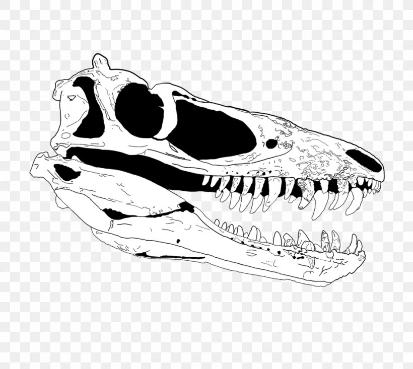 Tyrannosaurus Paleoart Skull Reptile, PNG, 945x845px, Tyrannosaurus, Art, Artist, Automotive Design, Black And White Download Free