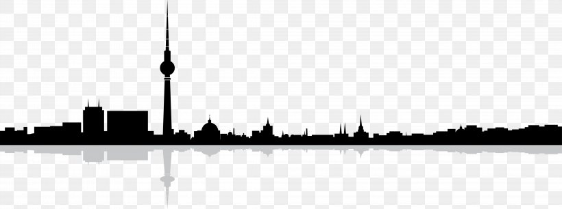 Berlin Skyline Silhouette, PNG, 4392x1641px, Berlin, Bar, Black And White, City, Disc Jockey Download Free
