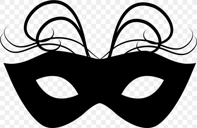Mask Carnival Headgear Party Black And White, PNG, 981x639px, Mask, Birth, Black, Black And White, Carnival Download Free