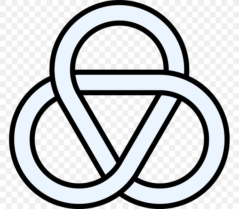 Triquetra Symbol Logo Celtic Knot Clip Art, PNG, 757x720px, Triquetra, Area, Artwork, Black And White, Celtic Knot Download Free