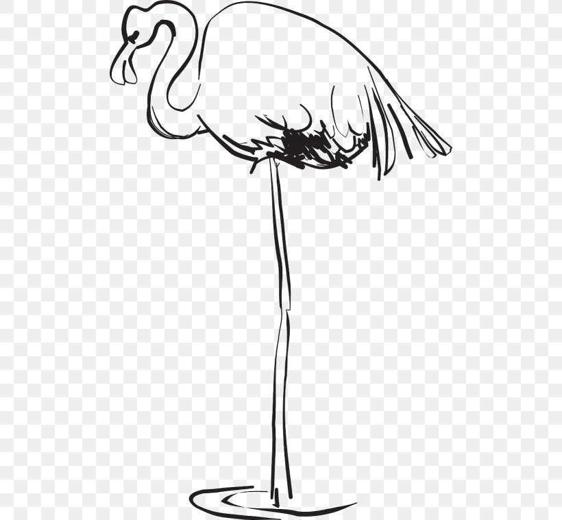 Beak Bird Greater Flamingo Clip Art, PNG, 500x759px, Beak, Artwork, Bird, Black And White, Branch Download Free