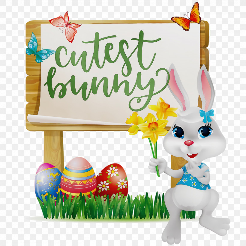 Easter Bunny, PNG, 3000x3000px, Cutest Bunny, Cartoon, Christmas Day, Easter Bunny, Easter Day Download Free