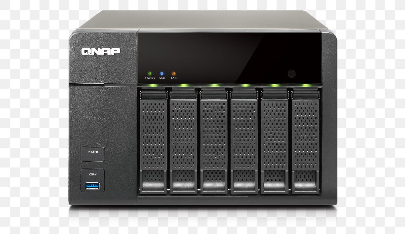 QNAP TS-653A Network Storage Systems QNAP TS-653B Data Storage Qnap Tvs-663-8g 6 Bay, PNG, 760x475px, Qnap Ts653a, Audio Receiver, Computer Case, Computer Data Storage, Data Storage Download Free