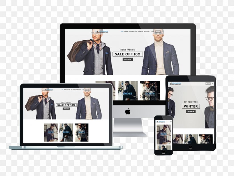 Responsive Web Design Fashion WordPress Handheld Devices Theme, PNG, 1000x750px, Responsive Web Design, Bootstrap, Brand, Business, Clothes Shop Download Free