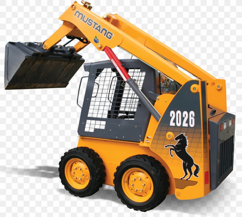 Ford Mustang Skid-steer Loader Heavy Machinery Gehl Company, PNG, 1091x979px, Ford Mustang, Bobcat Company, Bucket, Bulldozer, Compact Excavator Download Free